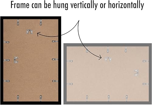 Vista 105 de Americanflat Portarretratos de 8 x 12 pulgadas con plexiglás pulido, juego de 2 portarretratos de 6 x 8 pulgadas con paspartú o para fotos de 8 x 12