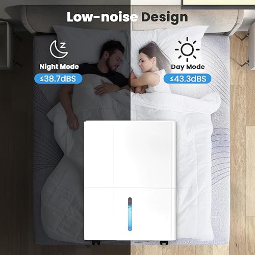 Miniatura 8 de Deshumidificador de 2,300 pies cuadrados máximo de 50 pintasdía (estándar de 22 pintasdía) con manguera de drenaje, apagado automático, tanque de