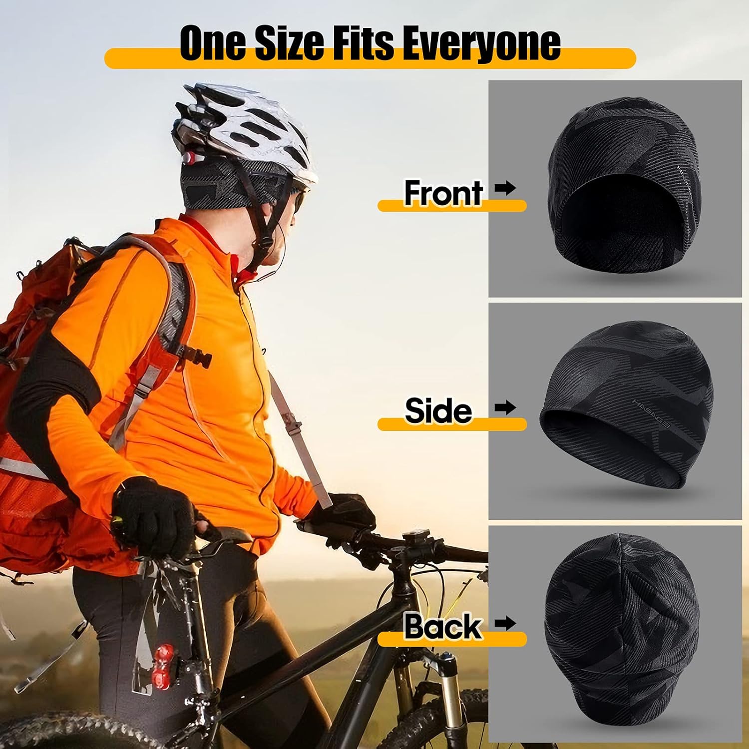 Beanies Skull Caps for Men, Women Warm Helmet Liner Cycling Cap Soft Lightweight Beanie Hat Antistatic Running Beanie - Image 4