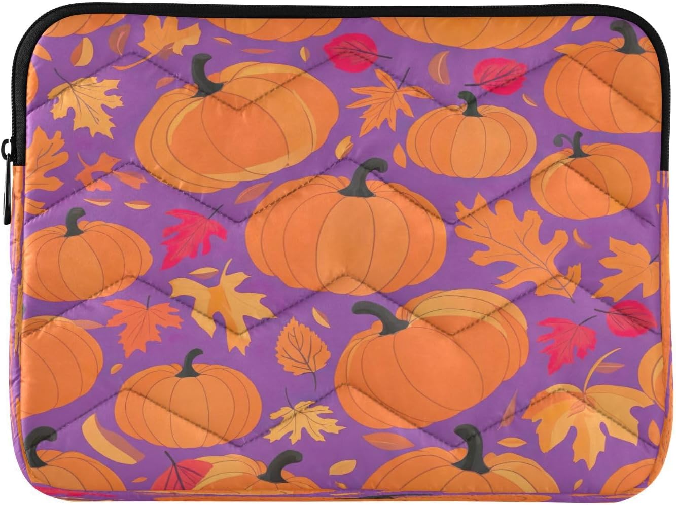 Pumpkins Colorful Leaves Computer Cases for Laptops, Protective Padded 15.6 Inch Laptop Bag for Women