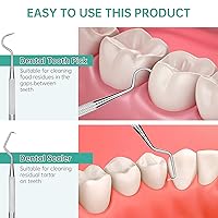 Vista 5 de Herramienta raspadora dental, púa de dentista, acero inoxidable médico, raspador de tarter dental para removedor de manchas de dientes, herramientas