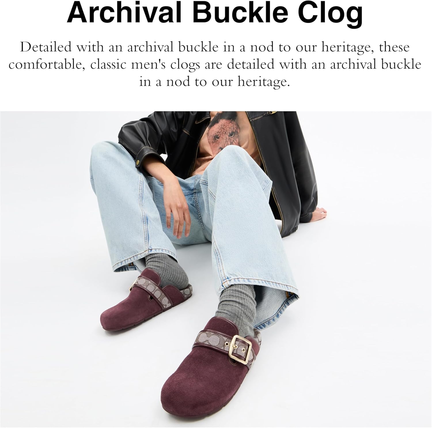 Coach Mens Archival Buckle Clog - Image 2