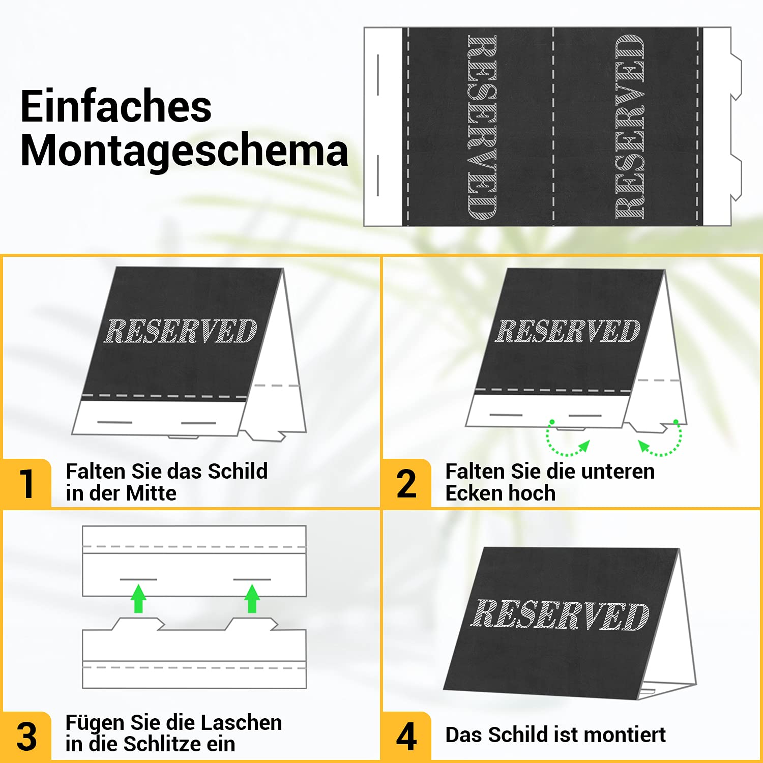 PH PandaHall 70 Stück Tisch-Reservierungsschilder – Doppelseitige Sitzplatzkarten Für Restaurants, Hochzeiten, Partys & Empfänge – Praktisch & Wiederverwendbar