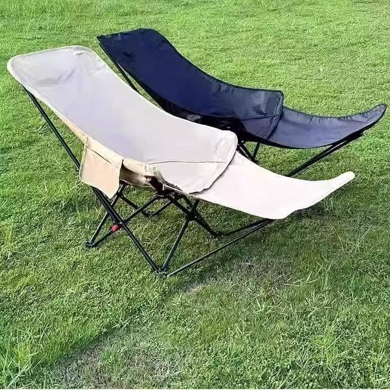Image of 3-Position Reclining Camping Chair | Adjustable High Back Folding Chair | Portable Lightweight Outdoor Chair for Picnic & Fishing | Color May Vary