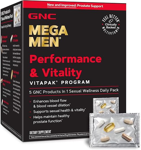 GNC Mega Men Performance and Vitality Vitapak Program,Capsule – 30 Vitapaks