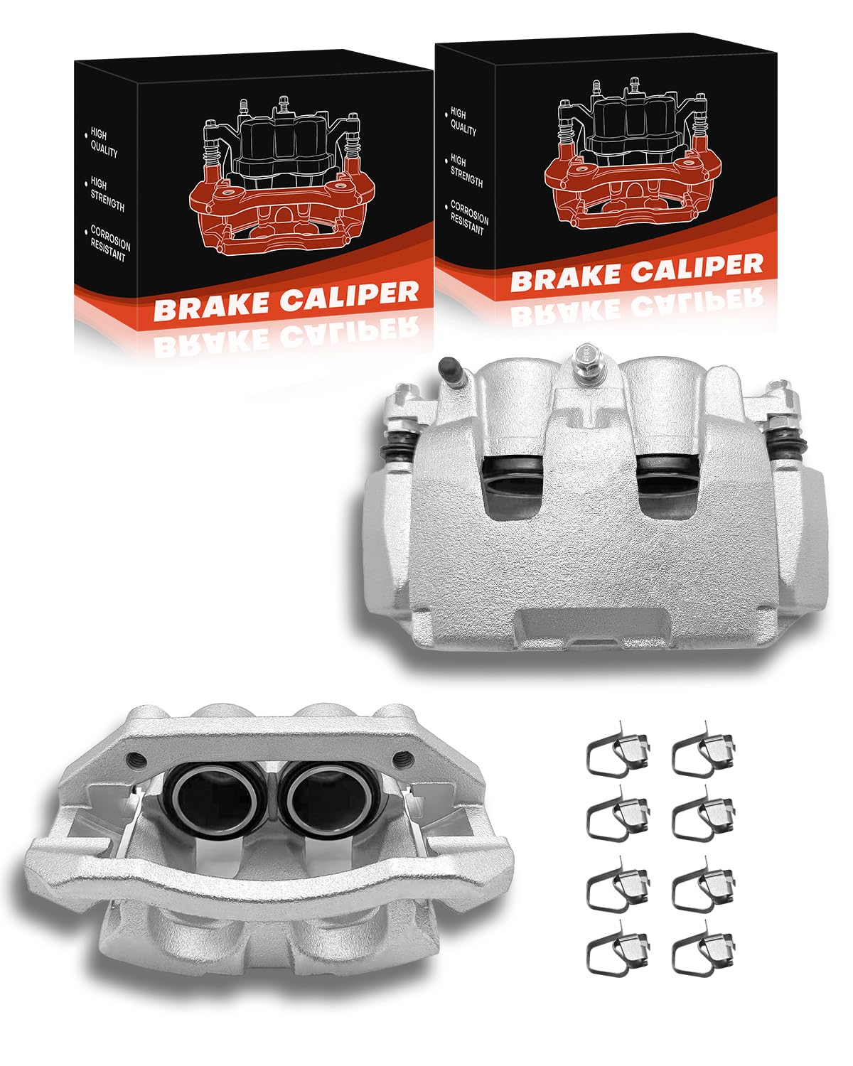 TOVASTY 2PC Set Brake Caliper Left &amp; Right Front Side Set Compatible With 2013-2019 Cadillac XTS,2008-2020 Escalade,2009-2014 Savana,Avalanche,Silverado,Sierra,Express,Suburban