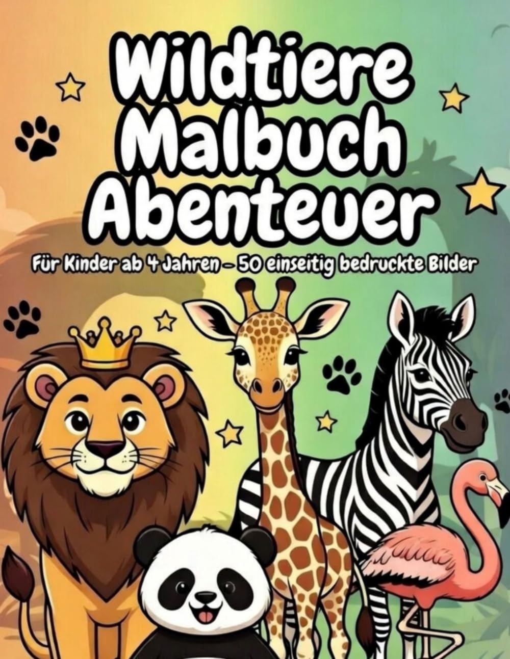 Wildtiere Malbuch Abenteuer: Für kleine Entdecker ab 4Jahren!