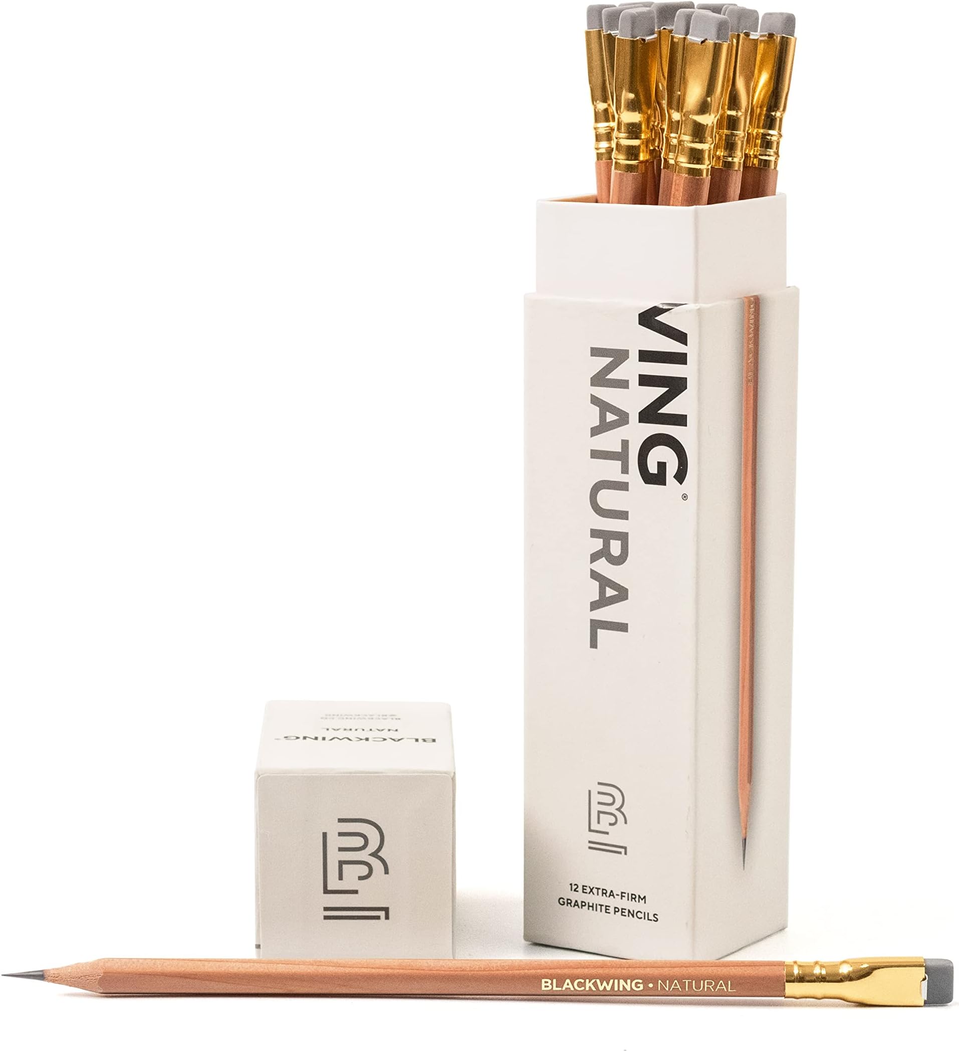 Natural Pencils - 12 Count, Nautral Wood Design, Premium Japanese Graphite, Long lasting Extra-Firm Lead