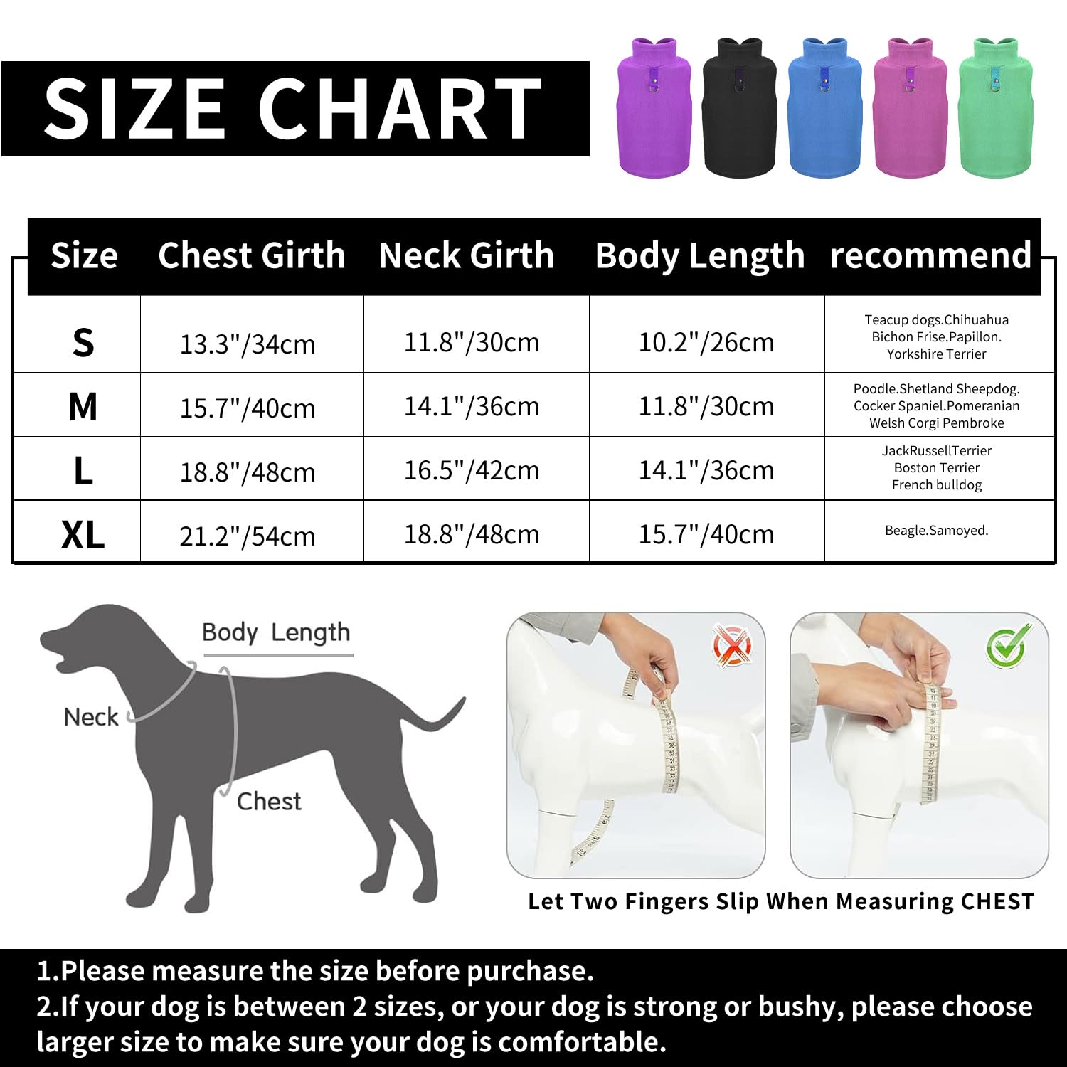 Maglioncino Cane Cappotto Cane Taglia Piccola, Invernale Cappottino Cane Gilet in Pile Caldo Maglione Cane Taglia Piccola, Vestito Felpa Cane per Cani di Taglia Piccola e Media(Nero,M)