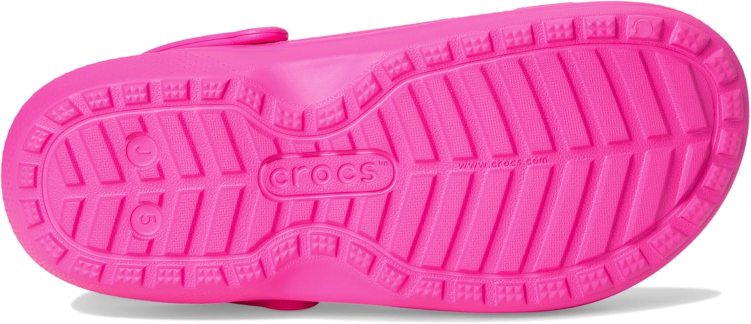 Crocs, Unisex, Classic Lined Clog (Little Kid/Big Kid), Pink Crush/Pink Crush, 6, Medium