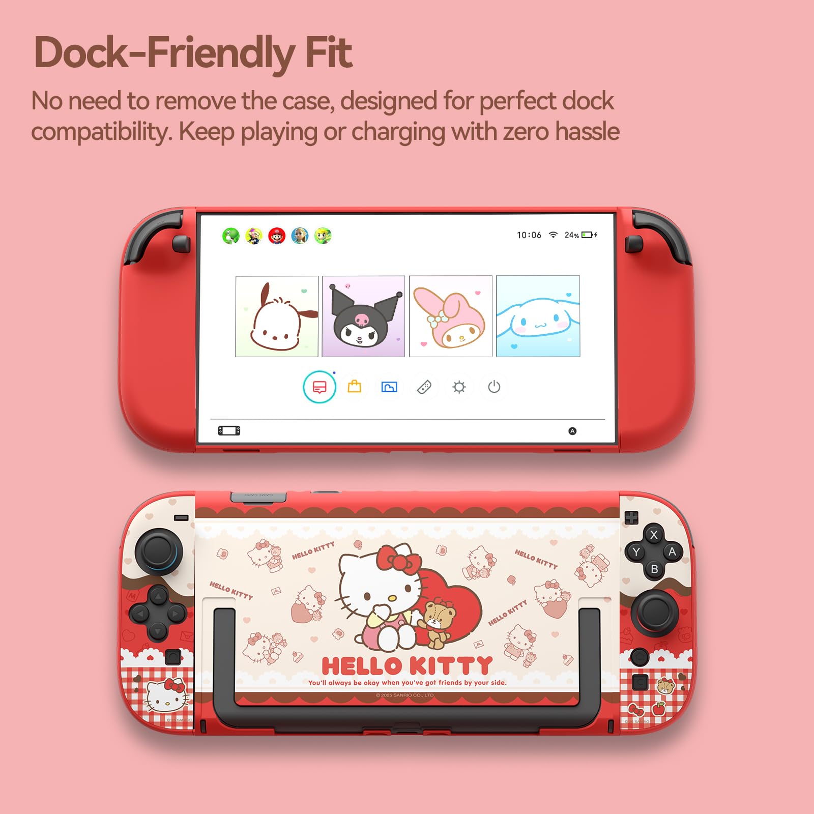 Kuitmor Funda acoplable para Nintendo Switch 2 2025, carcasa protectora delgada de policarbonato duro compatible con accesorios Switch 2 - HLK