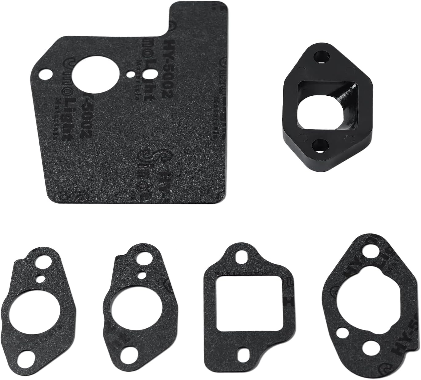 Carburetor Insulator 16211-ZL8-000 and Gaskets 16221-883-800 (2), 16228-ZL8-000, 16212-ZL8-000, 19651-Z0L-000 Kit Compatible with Honda GCV160 GCV160A GCV160LA GCV160LAO GCV160LE Lawn Mower Engine