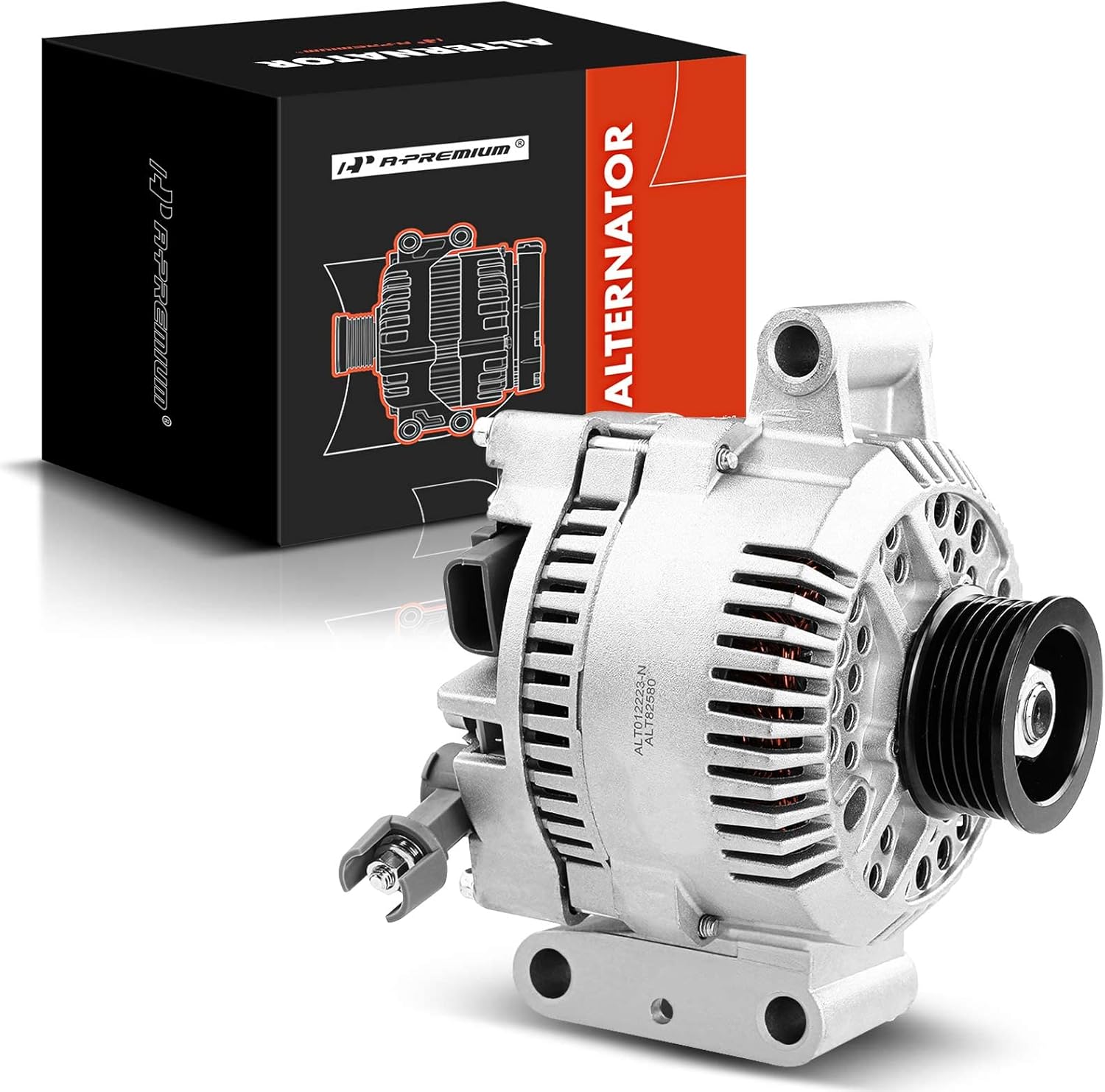 A-Premium Alternator Compatible with Ford Ranger 2001-2005 V6 4.0L & Mazda B4000 2001-2007 V6 4.0L, 95Amp 12V Clockwise 6-Groove Pulley, Replace# 1L5U-10300-BA, 1L5U-10300-BB, 1L5U-BA