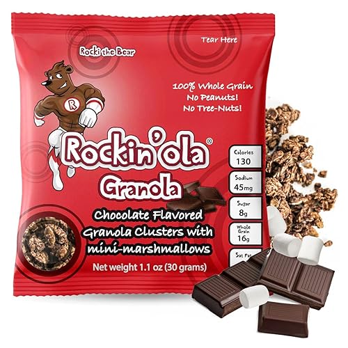 Miniatura 8 de Rockin'Ola - Racimos de granola, aperitivo de desayuno rápido, sin alérgenos, sin sabores, colores ni conservantes artificiales (canela)