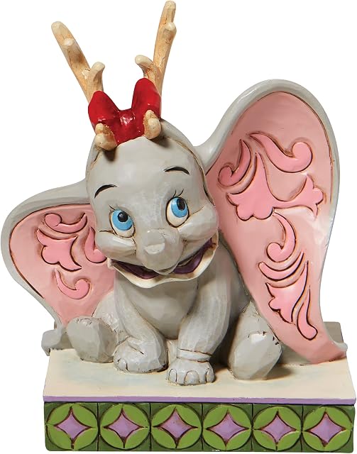 Disney Traditions Flying Dumbo As A Reindeer Figurine, Multicoloured, 10cm, 6008985