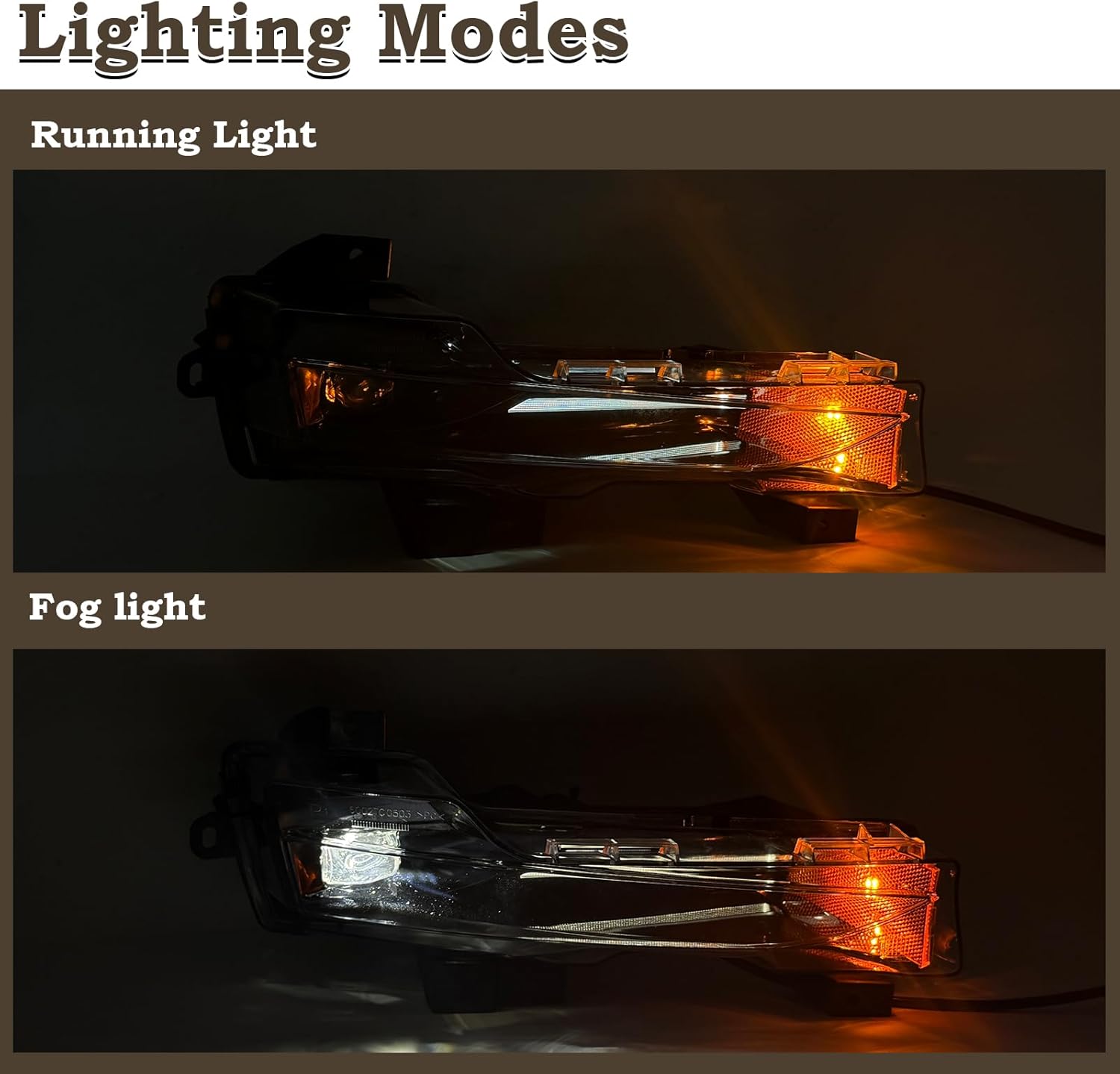 RH W/LED DRL Fog Light Assembly Fit for 2017-2023 Tesla Model 3 2019-2024 Tesla Model Y Right Passenger Side 107739200D 107739200E 107739200F