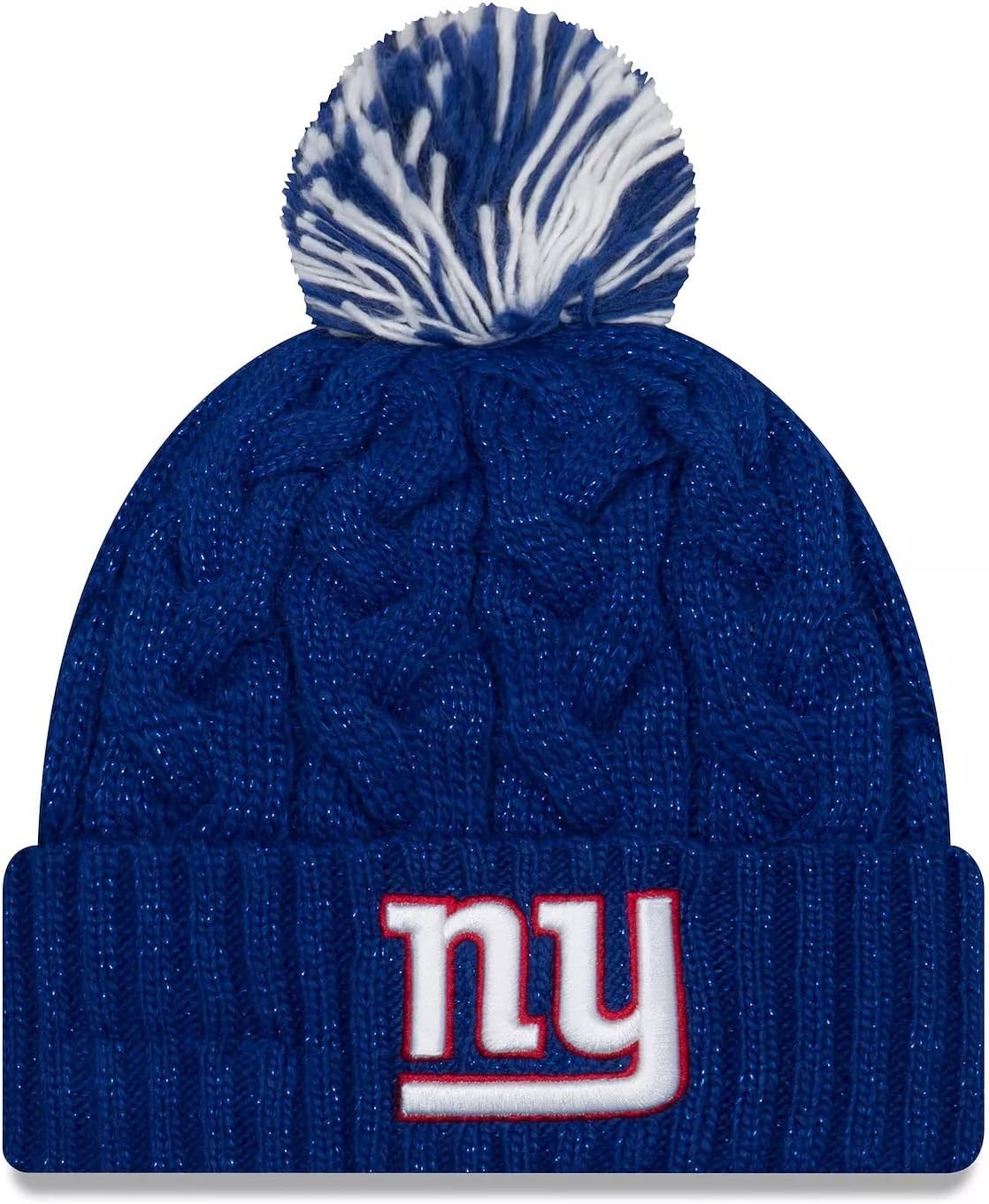 New EraWomen's NFL Official Cozy Cable Knit Cuff Pom Beanie Hat