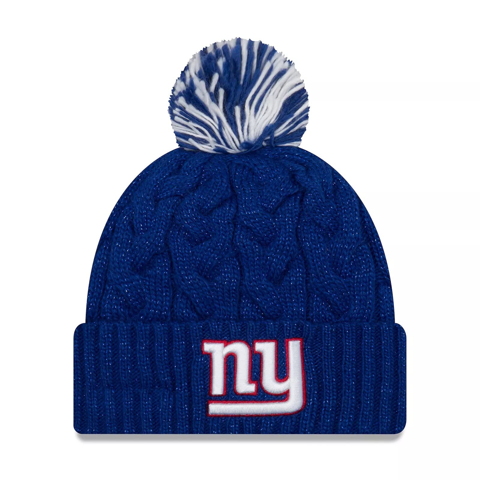 New EraWomen's NFL Official Cozy Cable Knit Cuff Pom Beanie Hat