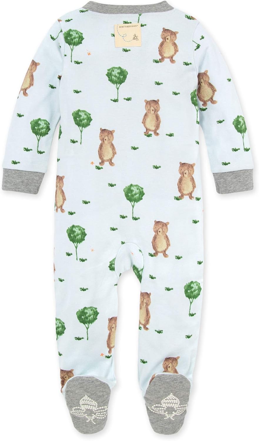 Miniatura 2 de Burts Bees Baby - Pijama de una pieza de 100 algodón orgánico con cremallera frontal mameluco de bebé para dormir