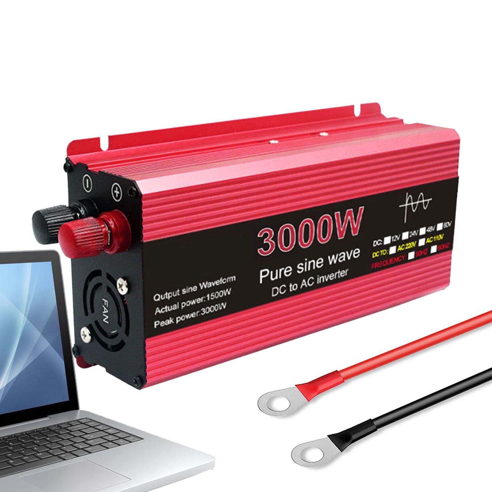 Inversor de corriente – Inversor de de 12 V a 220 V – Adaptador de enchufe portátil para coche, convertidor de corriente para el hogar, camión, camping, vehículos | portátil para coche, convertidor de corriente para el hogar, camión, camping, vehículos