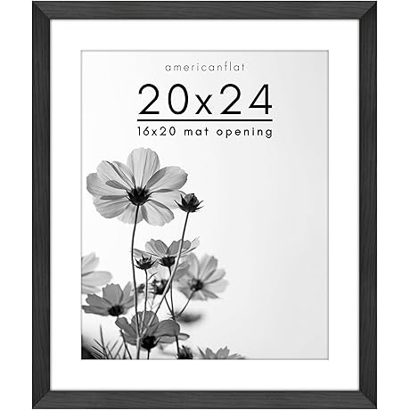 Americanflat 20 x 24 Picture Frame with Polished Plexiglass - Sleek Modern Wall Mount Display