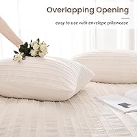 Vista 5 de NEXHOME PRO Funda de edredón tamaño individual, juego de funda de edredón bohemio beige de 2 piezas, suave y ligero, 100% microfibra lavada