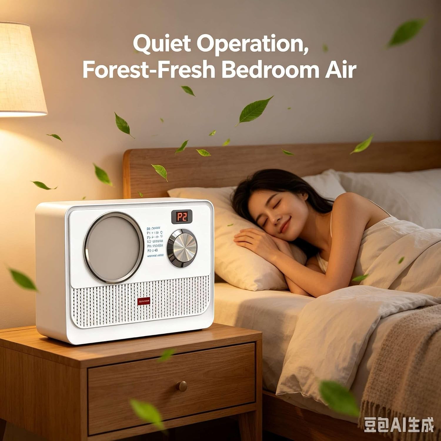Small Ionic Air Purifier for Home & Bedroom, Plus Ozone Deodorizer