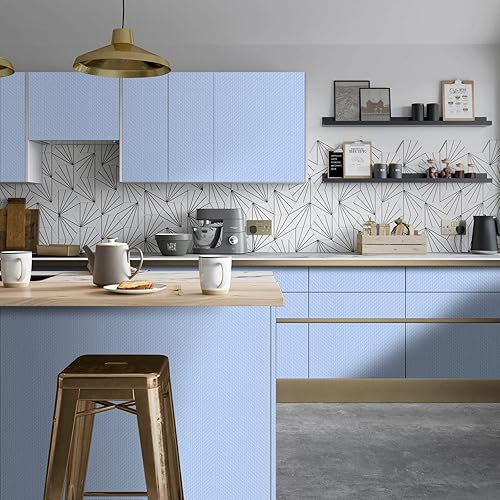 Miniatura 6 de Papel tapiz autoadhesivo de 15.7 x 78.7 pulgadas, papel adhesivo autoadhesivo de color sólido, papel tapiz extraíble para armarios y encimeras