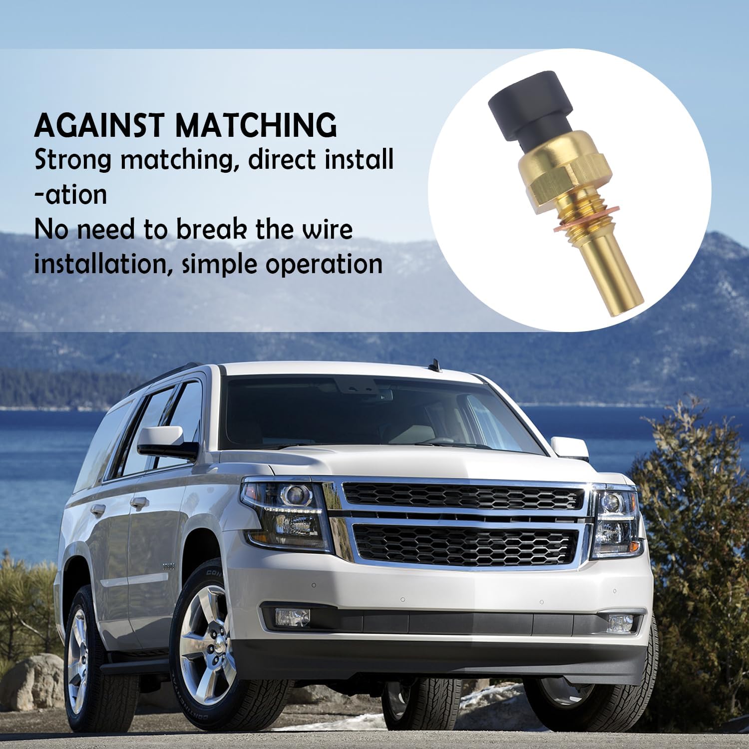 carleef Engine Coolant Temperature Sensor,Standard OEM#213-4514 12608814 Coolant Temp Sensor Compatible with GMC Cadillac Buick Chevy,Ideal Automotive Replacement ECT Sensor Accessories