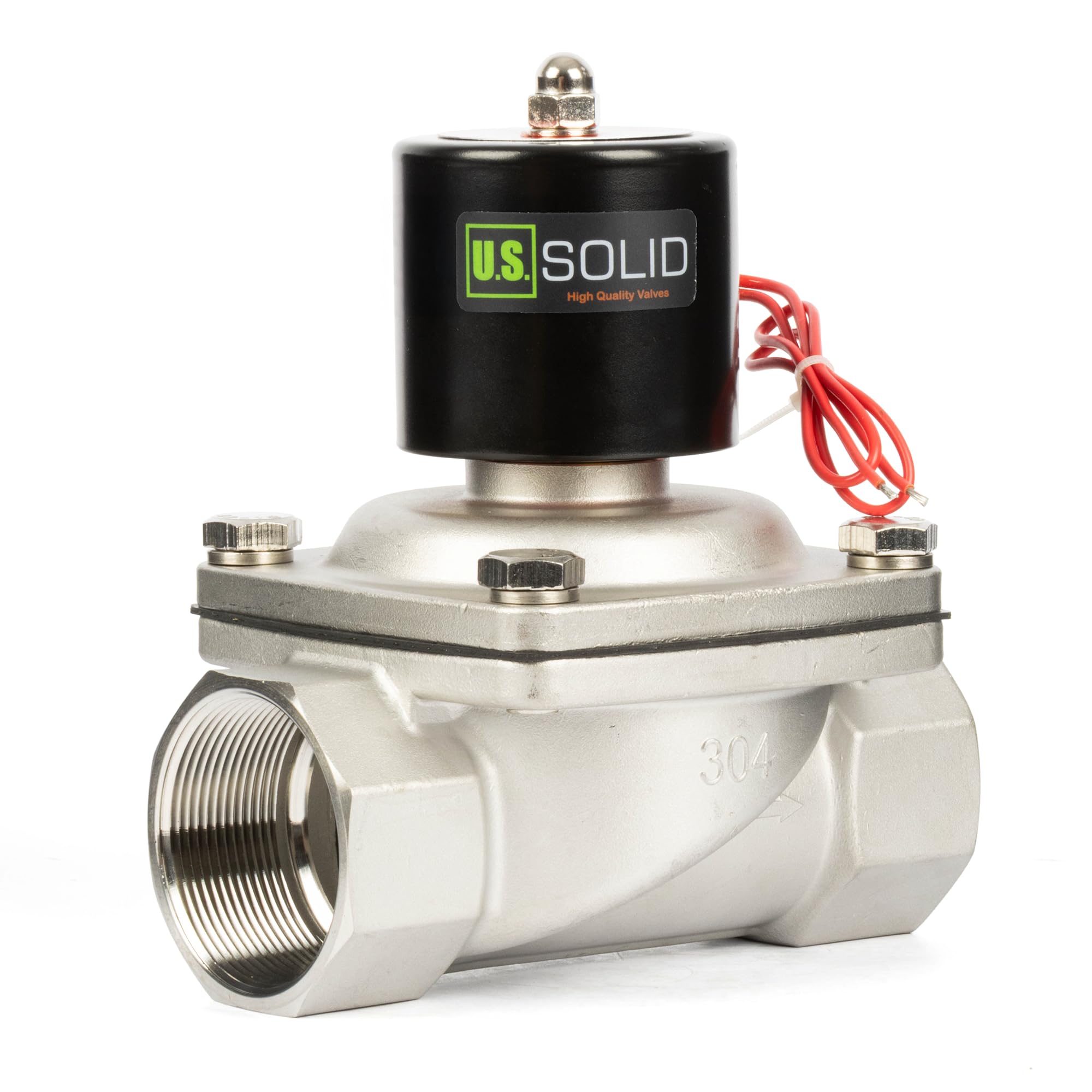 U.S. Solid Stainless Steel Solenoid Valve 2 24V DC