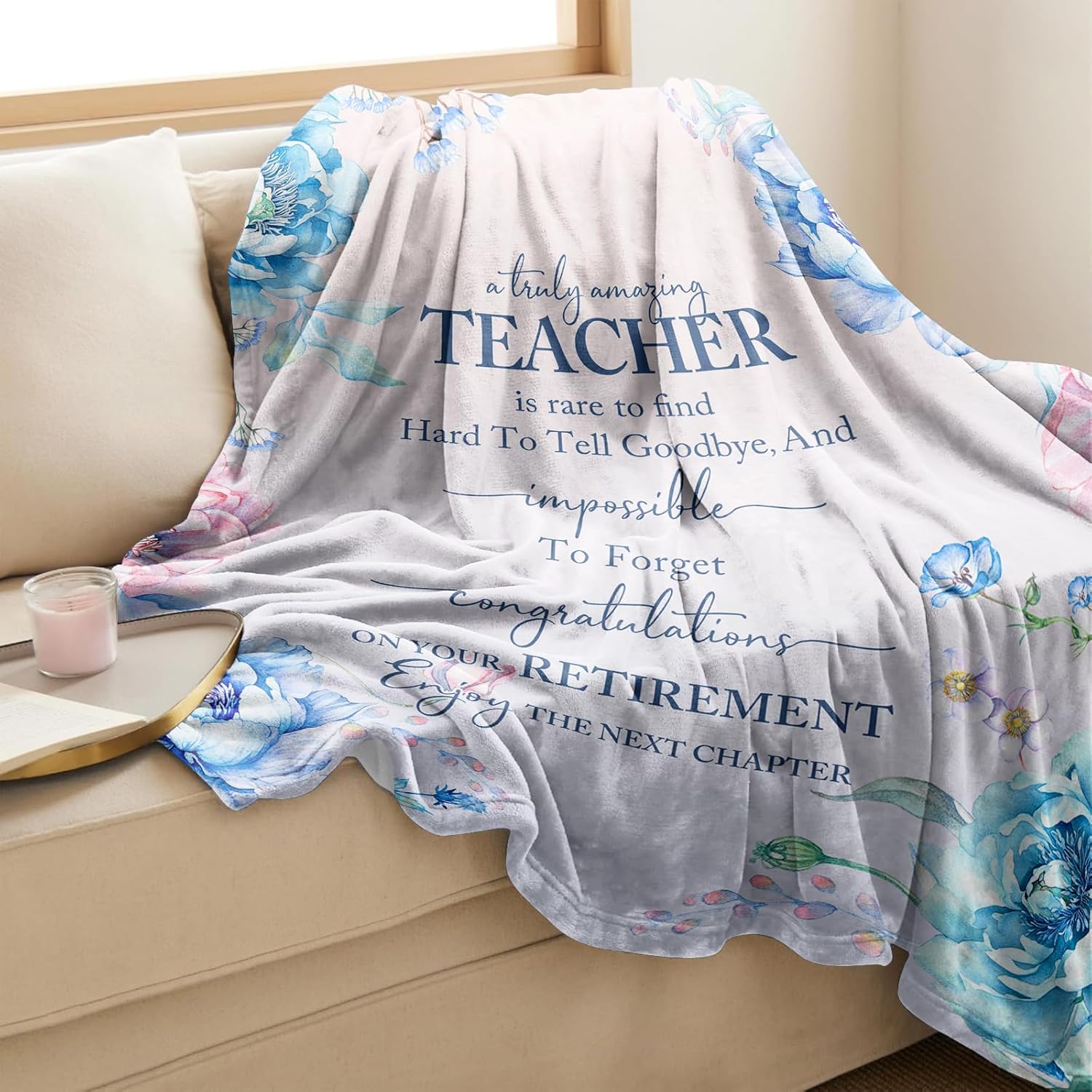 Teacher Retirement Gifts for Women, Teacher's Retirements Blanket 50"x60", Teacher Retirement Gifts, Retired Gift for Teachers 2026