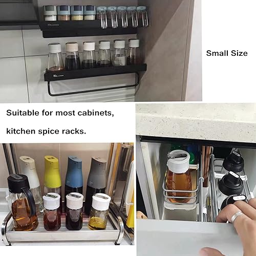 Miniatura 7 de TIAN CHEN Juego de dispensador de aceite y vinagre, botellas de salsa de soja con tapa abatible, recipiente de aceite de cocina de vidrio a prueba