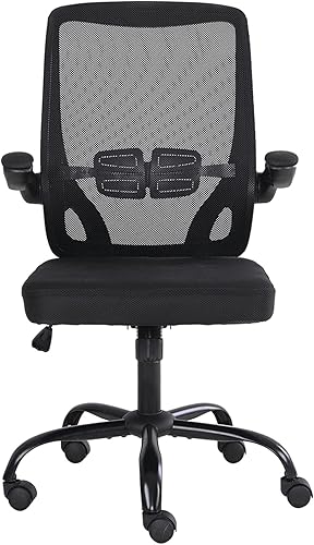Computer Office Chair Rocking Chair Ergonomic Office Mesh Chair Adjustable Height Chair with Arm flip up Executive Office Chair Swivel Chair for
