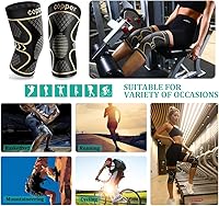 Vista 5 de Rodilleras de cobre para mujeres y hombres, paquete de 2, manga de compresión de rodilla para dolor de rodilla, artritis, LCA, desgarro de menisco