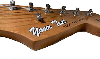 Custom Guitar Headstock Waterslide Decals (White)