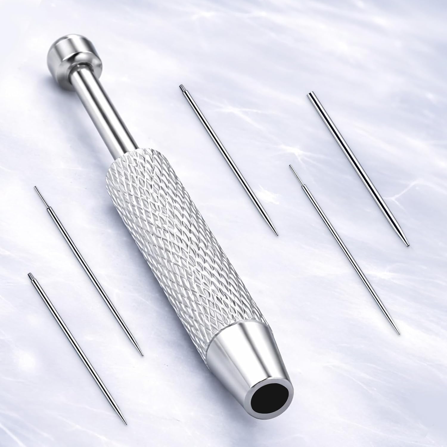 Piercing Taper Ball Grabber Tool for Changing Jewelry | 14G 16G 18G 20G, Stainless Steel, Flat Back Earrings Applicator, Threadless Insertion Pin, For Ear/Nose/Lip/Tongue