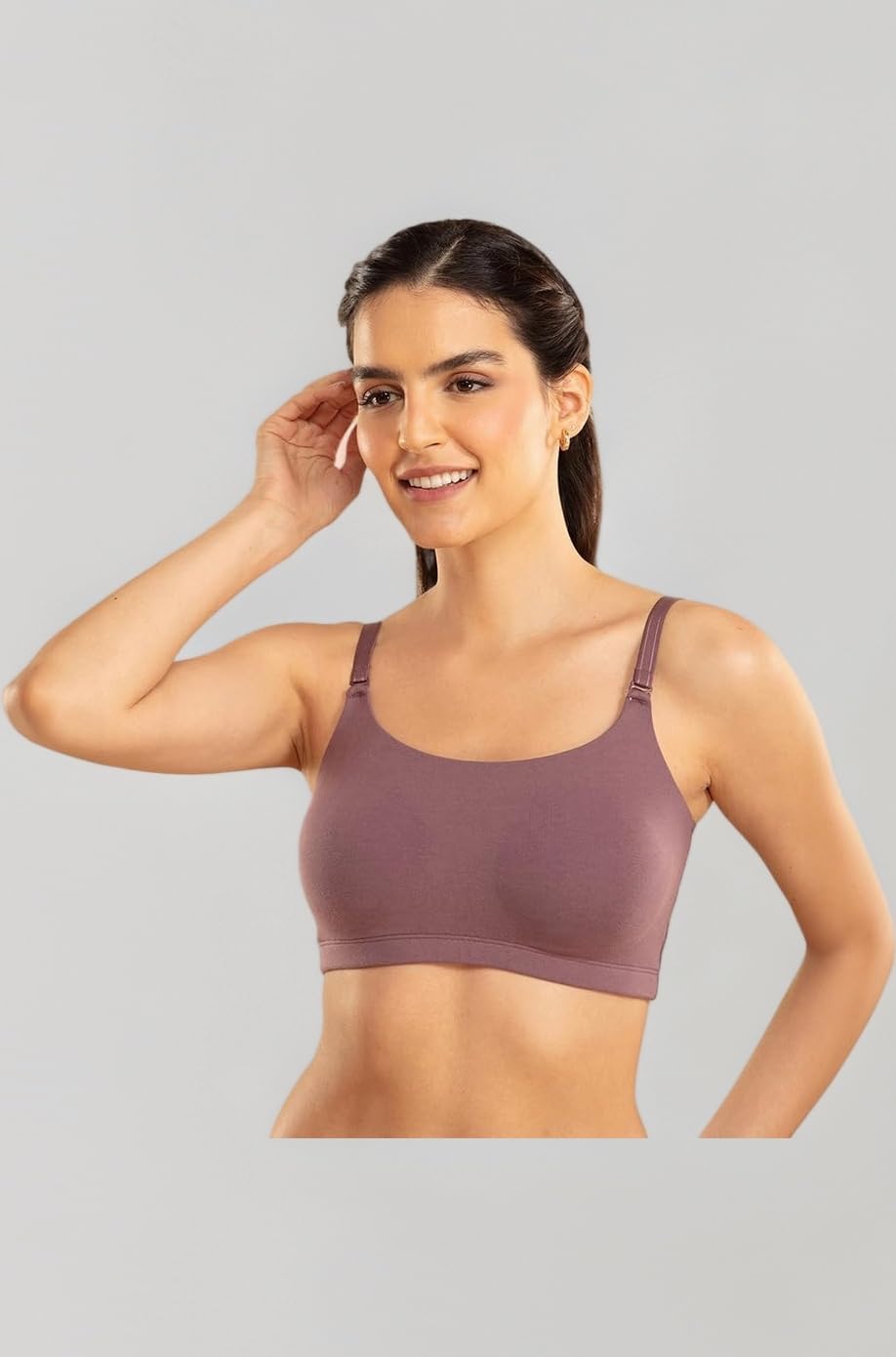 (NYB165 Cotton Non Padded & Non Wired Full Coverage Slip On T-Shirt Bra for Women | Easy Breezy Soft Fabric with Hidden Shaper Sling for No Side Bulge & Detachable Strap