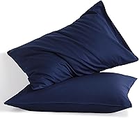 Vista 16 de NTBAY Juego de 2 fundas de almohada estándar de algodón con cierre de sobre de 20 x 26 pulgadas, fundas de almohada transpirables y suaves