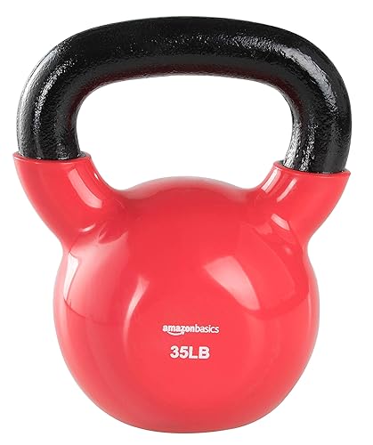 Amazon Basics Vinyl Kettlebell - 35 Pounds