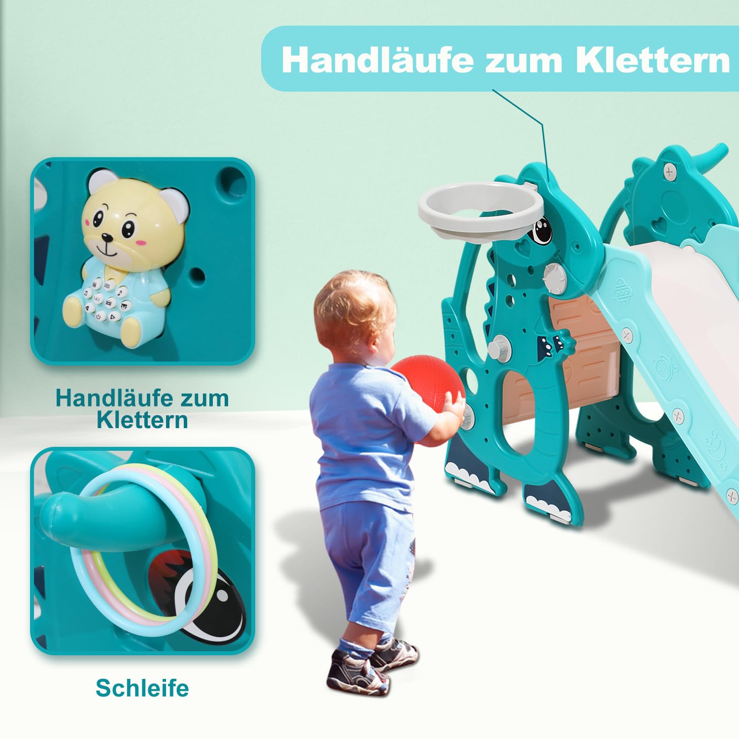 Scivolo per bambini, per interni ed esterni, modulo educativo