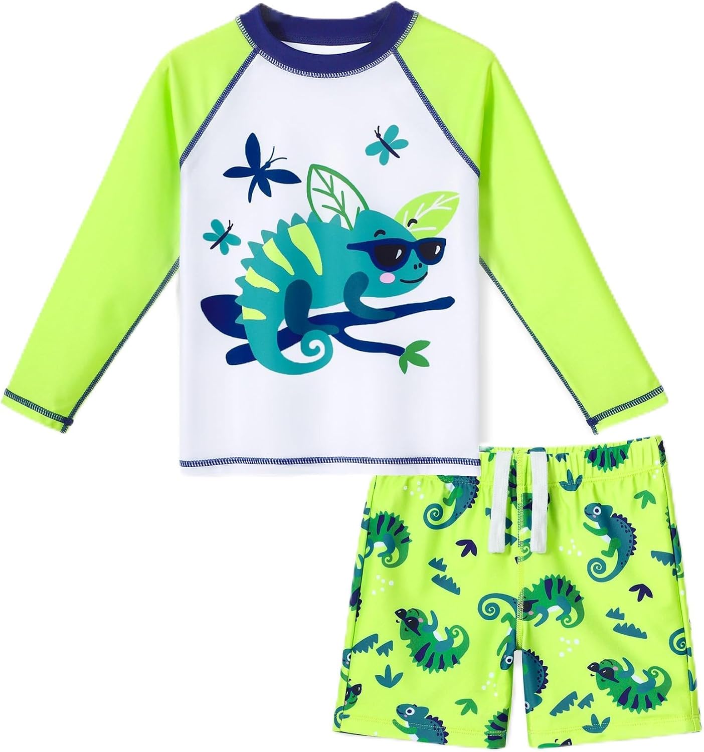 Toddler Boy Swimsuit Baby Boys 2-Piece Swim Set Rash Guards Summer Clothes Size 18M-5T