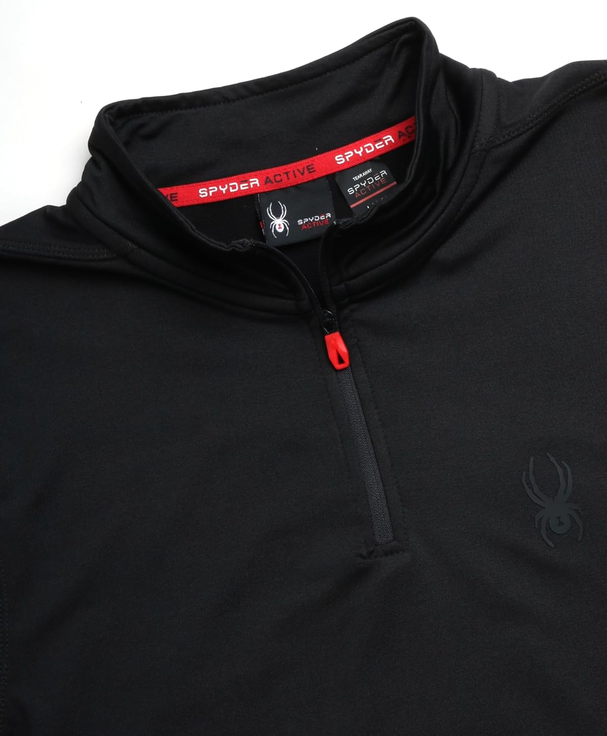 Spyder Mens Mock Neck Sweatshirt - 1/4 Zip Athletic Performance Quarter Zip Pullover Men Long Sleeve Workout Shirts for Men - Image 3