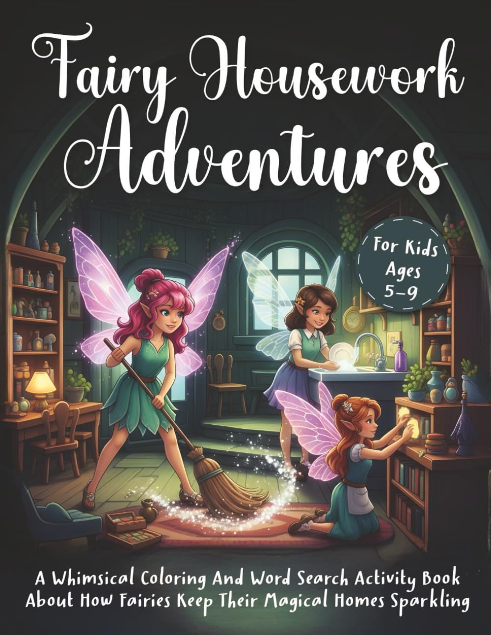 Fairy Housework Adventures: A Whimsical Coloring And Word Search Activity Book About How Fairies Keep Their Magical Homes Sparkling, For Kids Ages 5-9 (FAIRY FRIENDS ADVENTURES)