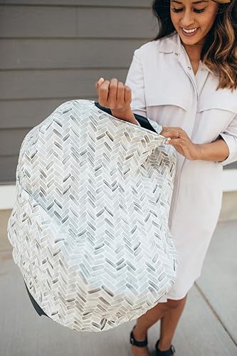 Miniatura 8 de Copper Pearl - Funda de asiento de automóvil para bebé toldo y funda de lactancia elástica 5 en 1 regalo Alta