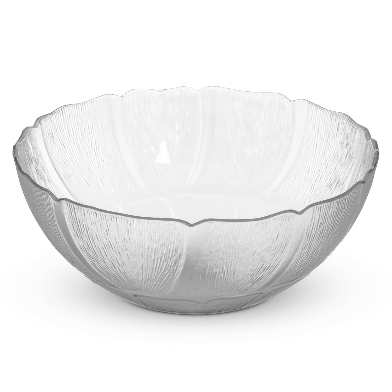 Carlisle FoodService Products Petal Mist Plastic Bowl, 9 Inch Diameter for Catering, Buffets, Restaurants, Polycarbonate (Pc), 2.4 Quarts, Clear, (Pack of 12)
