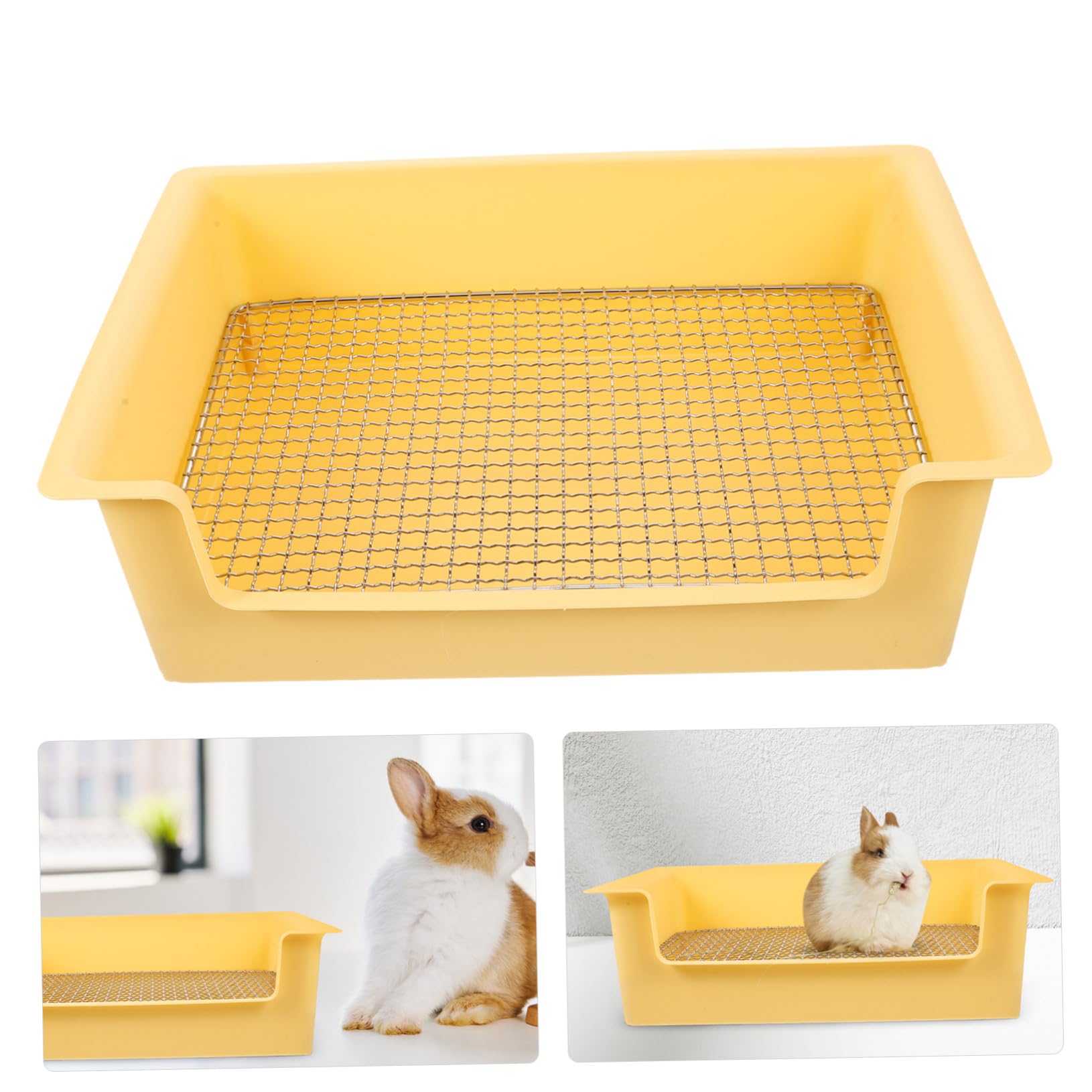 Lettiera Extra Grande per Conigli e Cavie Vasino Angolare in Resistente Addestramento Igienico per Animali di Come Criceti e Furetti Facile da Pulire e Smontare Colore