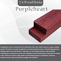 Vista 2 de 4 tablas exóticas de madera dura Purpleheart de 3/4 x 2 x 24 pulgadas Madera seca al horno para manualidades, torneado y proyectos de carpintería