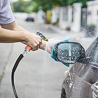 Vista 8 de TEHAUX Manguera de lavadora de alta presión de 160 bar 2320 psi con rosca hembra M22-1.5 manguera de extensión de 26 pies para lavadoras a presión