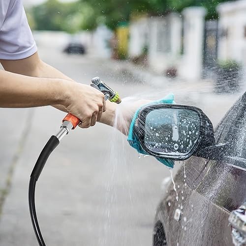 Miniatura 8 de TEHAUX Manguera de lavadora de alta presión de 160 bar 2320 psi con rosca hembra M22-1.5 manguera de extensión de 26 pies para lavadoras a presión
