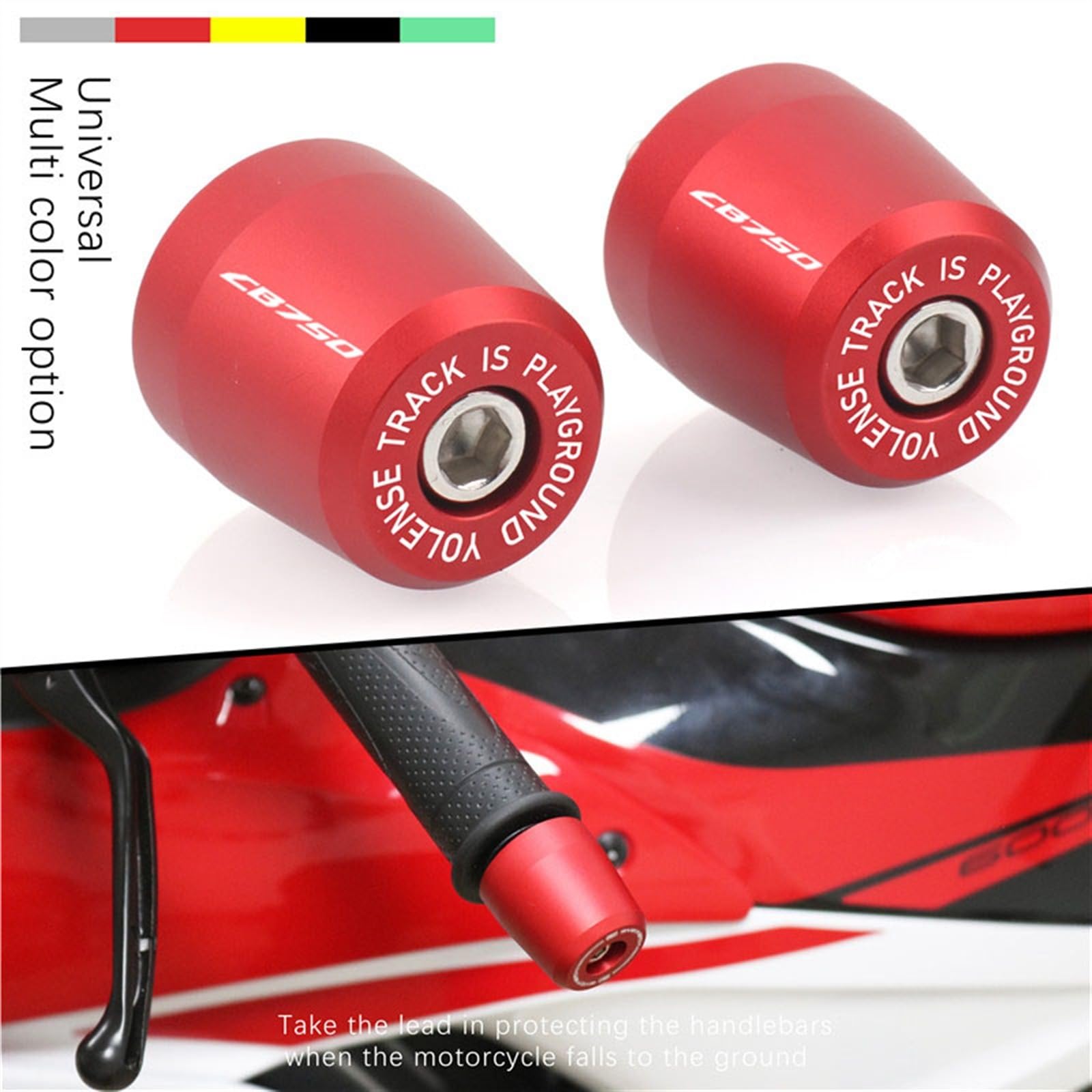 Embouts Guidon Moto Honda CB750 Hornet 2023-2025 - Aluminium Anodisé Or - 7/8" - Paire
